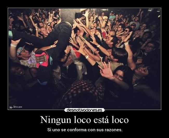 Ningun loco está loco - Si uno se conforma con sus razones.