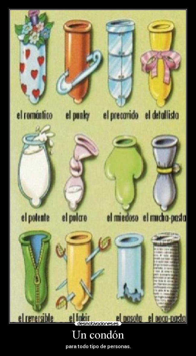 Un condón - para todo tipo de personas.