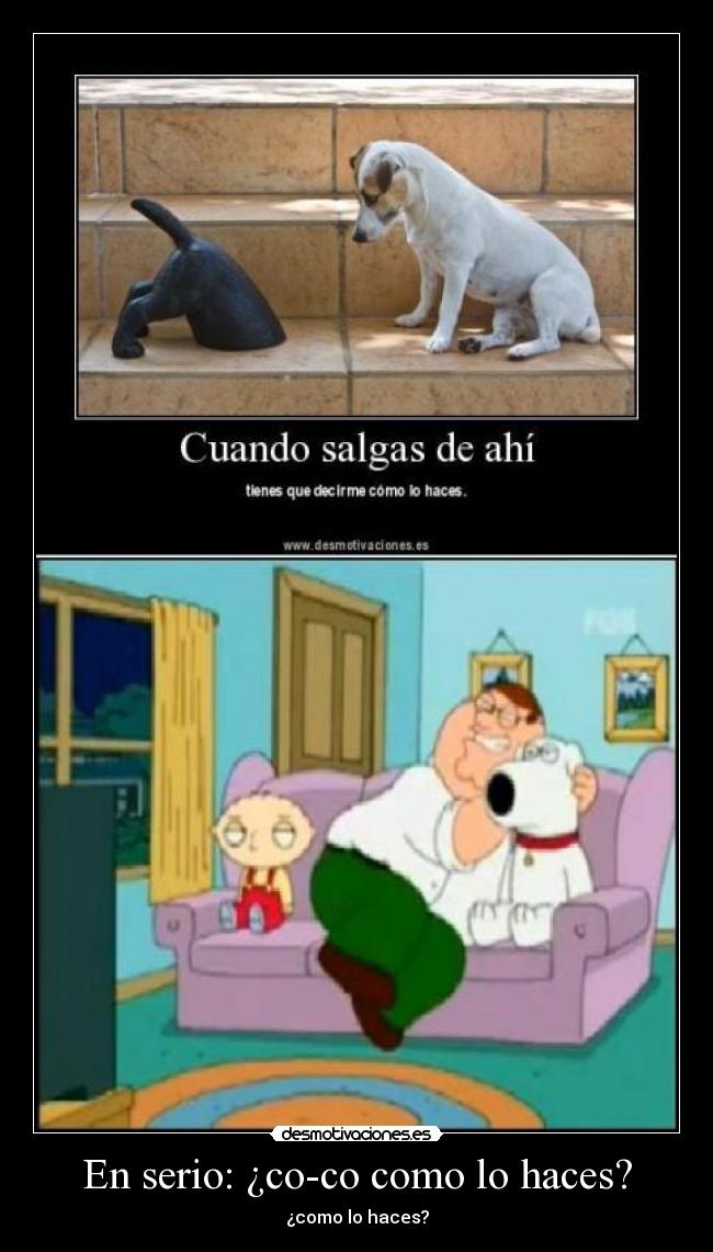 En serio: ¿co-co como lo haces? - ¿como lo haces?