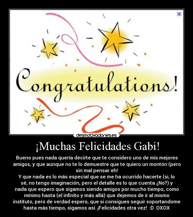 ¡Muchas Felicidades Gabi! -