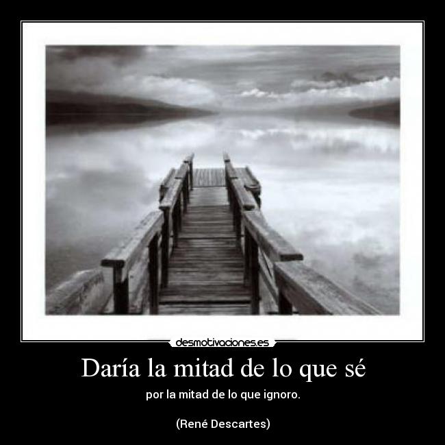 Daría la mitad de lo que sé -