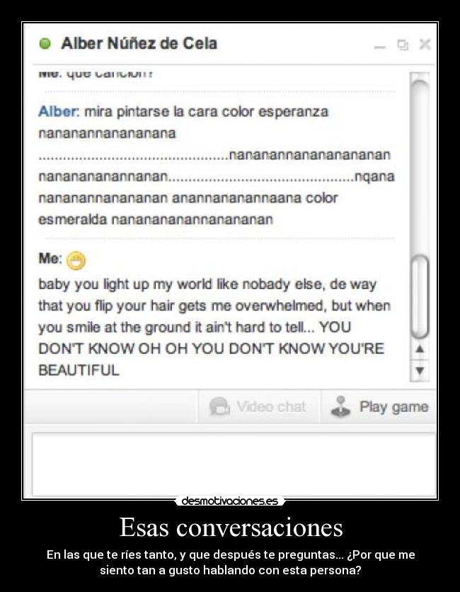 Esas conversaciones -