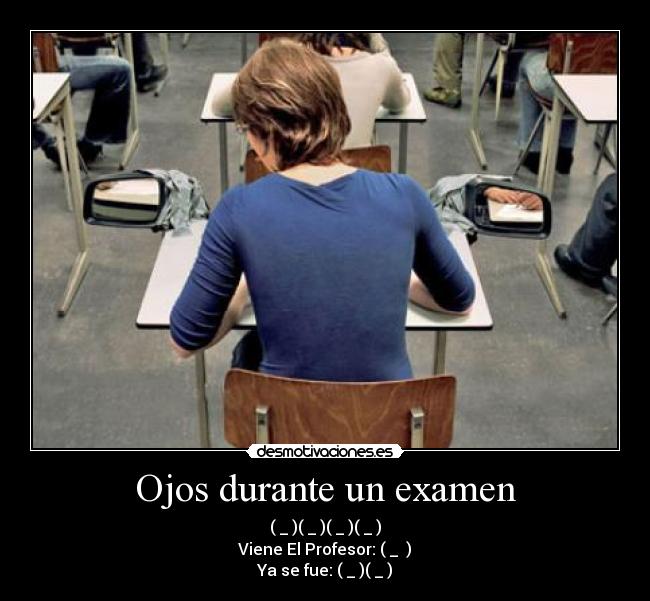 Ojos durante un examen -