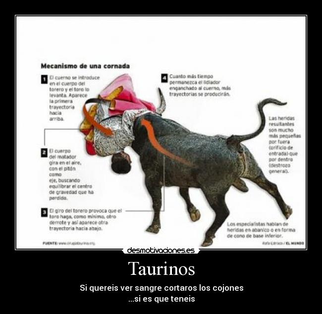 Taurinos - Si quereis ver sangre cortaros los cojones
...si es que teneis
