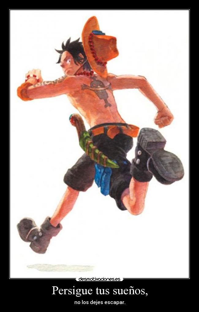 carteles one piece ace corriendo para atrapar sus suenoos queremos acee onepiece97 por tii desmotivaciones