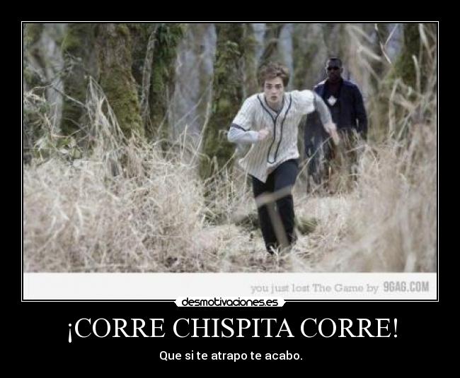 ¡CORRE CHISPITA CORRE! - Que si te atrapo te acabo.