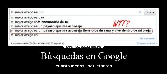 Búsquedas en Google - cuanto menos, inquietantes