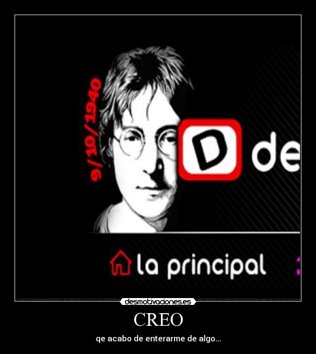 CREO - qe acabo de enterarme de algo...