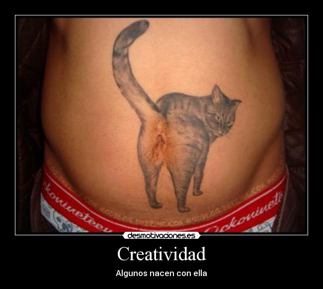 carteles gato creativo tatuaje desmotivaciones
