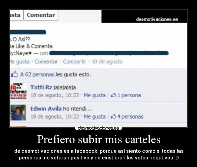 Prefiero subir mis carteles - 