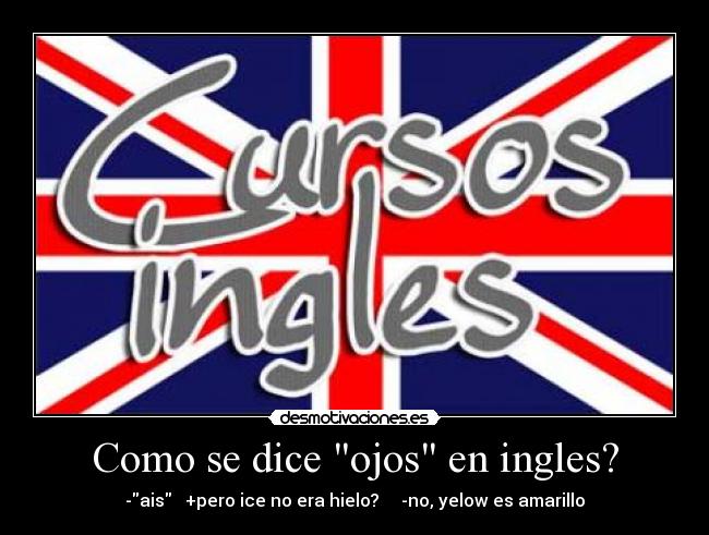 Como se dice ojos en ingles? -