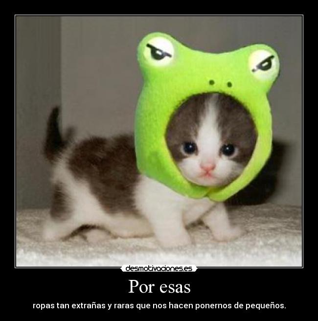 Por esas - ropas tan extrañas y raras que nos hacen ponernos de pequeños.