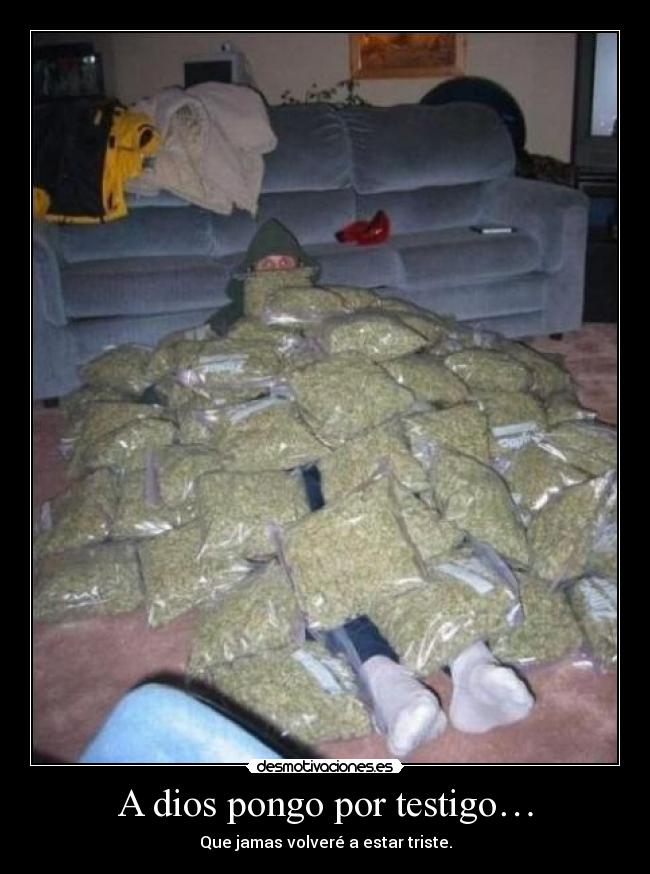 A dios pongo por testigo… - Que jamas volveré a estar triste.