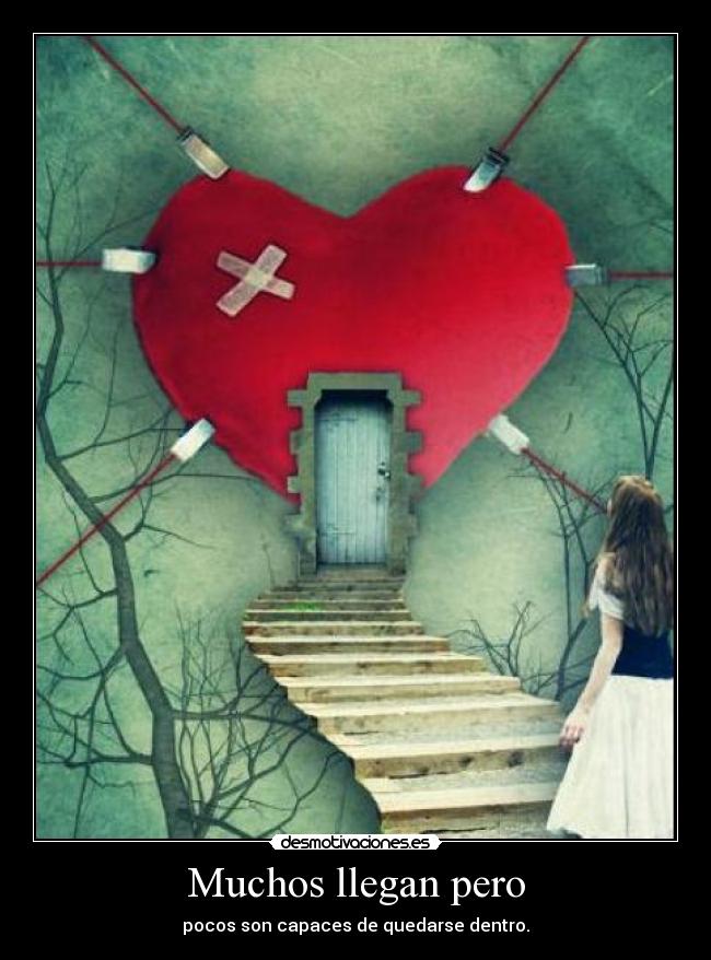 Muchos llegan pero - pocos son capaces de quedarse dentro.