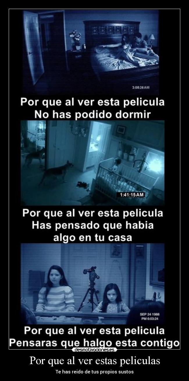 Por que al ver estas peliculas - Te has reido de tus propios sustos