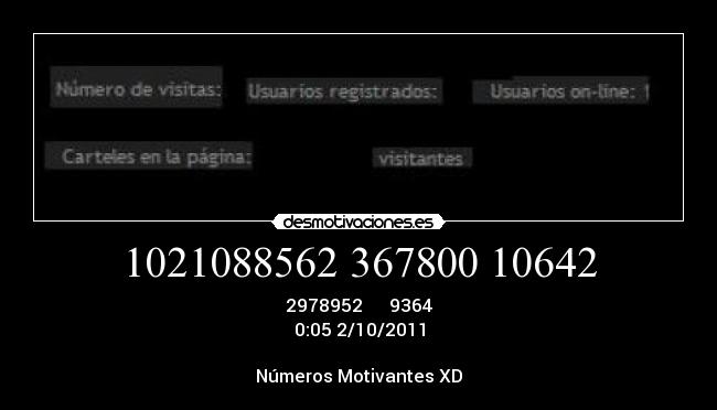 carteles numeros motivantes visitantes registrados carteles visitas desmotivaciones