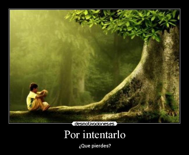 Por intentarlo - ¿Que pierdes?