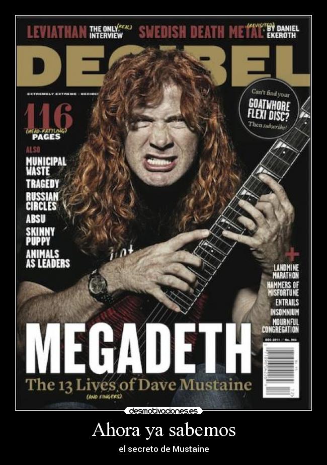 Ahora ya sabemos - el secreto de Mustaine