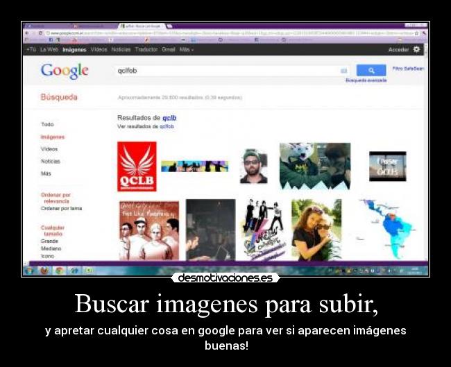 Buscar imagenes para subir, -