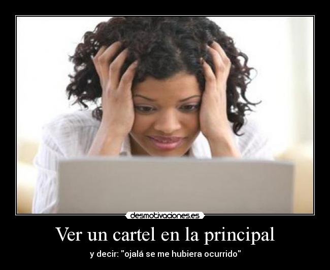 Ver un cartel en la principal - 