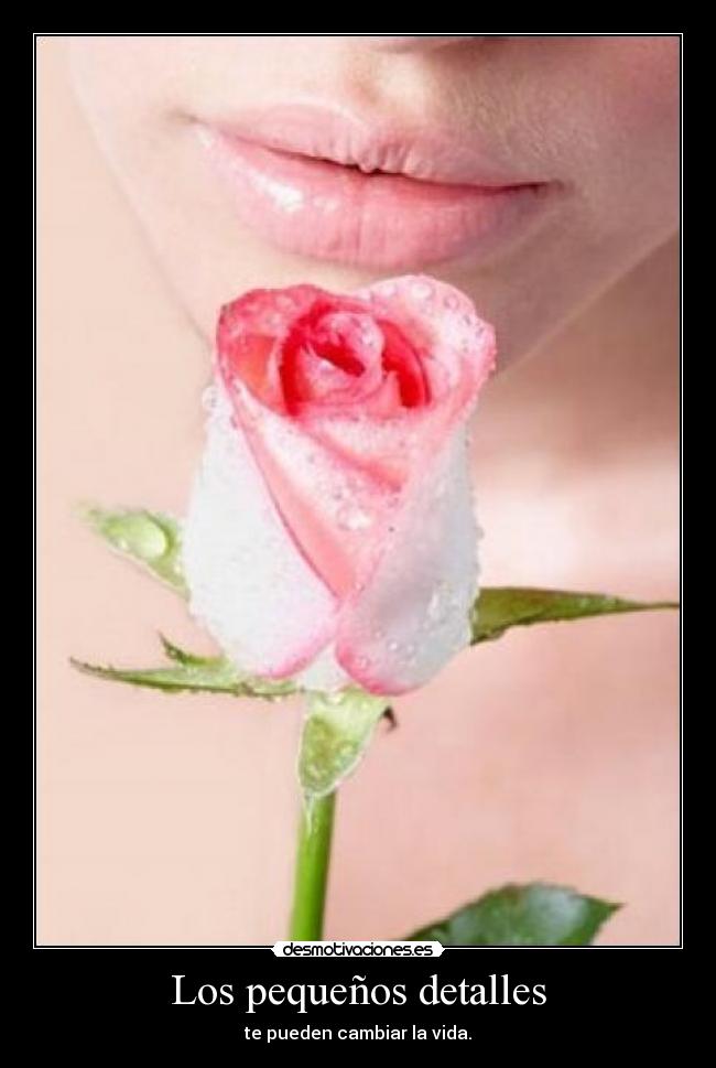 Los pequeños detalles - te pueden cambiar la vida.