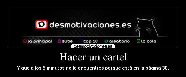 Hacer un cartel -