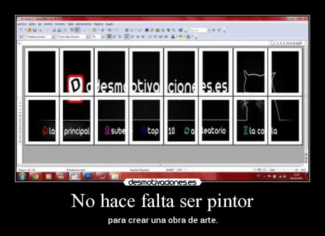 No hace falta ser pintor -