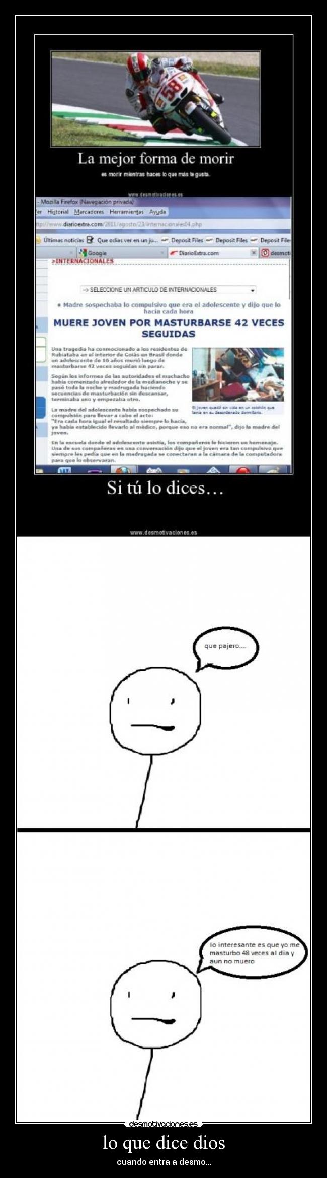 lo que dice dios - cuando entra a desmo...