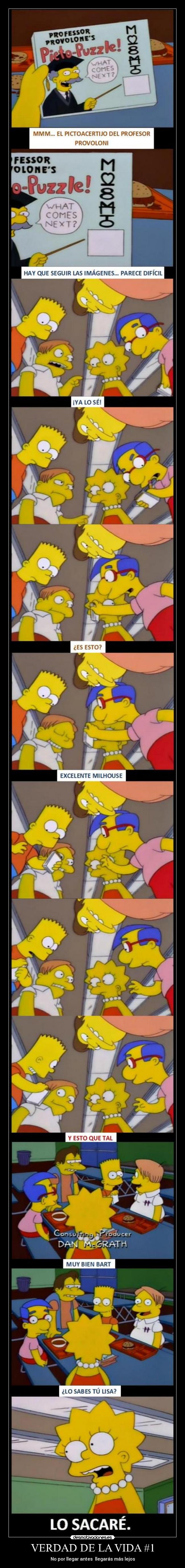 carteles vida simpsons lisa sacare verdad vida desmotivaciones