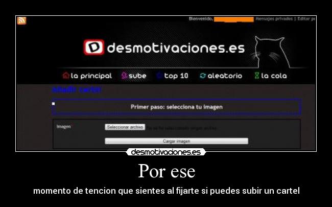 Por ese - momento de tencion que sientes al fijarte si puedes subir un cartel