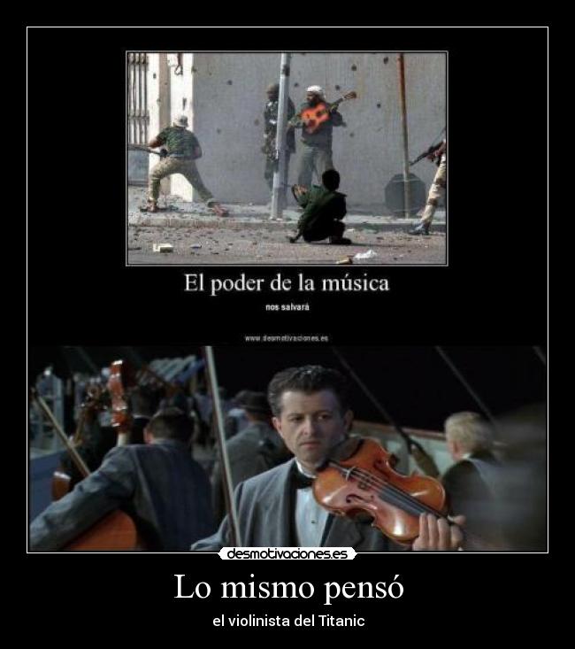 Lo mismo pensó - el violinista del Titanic