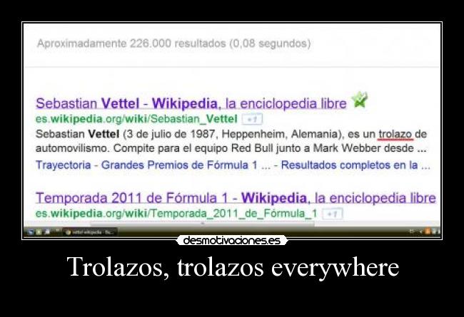 carteles trol trolazo vettel f1 everywhere alonso desmotivaciones