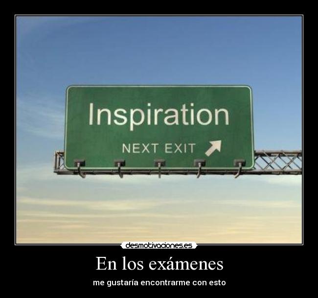 En los exámenes -