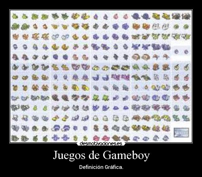 Juegos de Gameboy - Definición Gráfica.