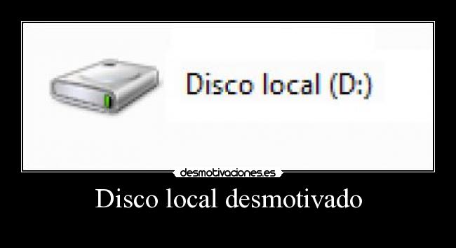 Disco local desmotivado -