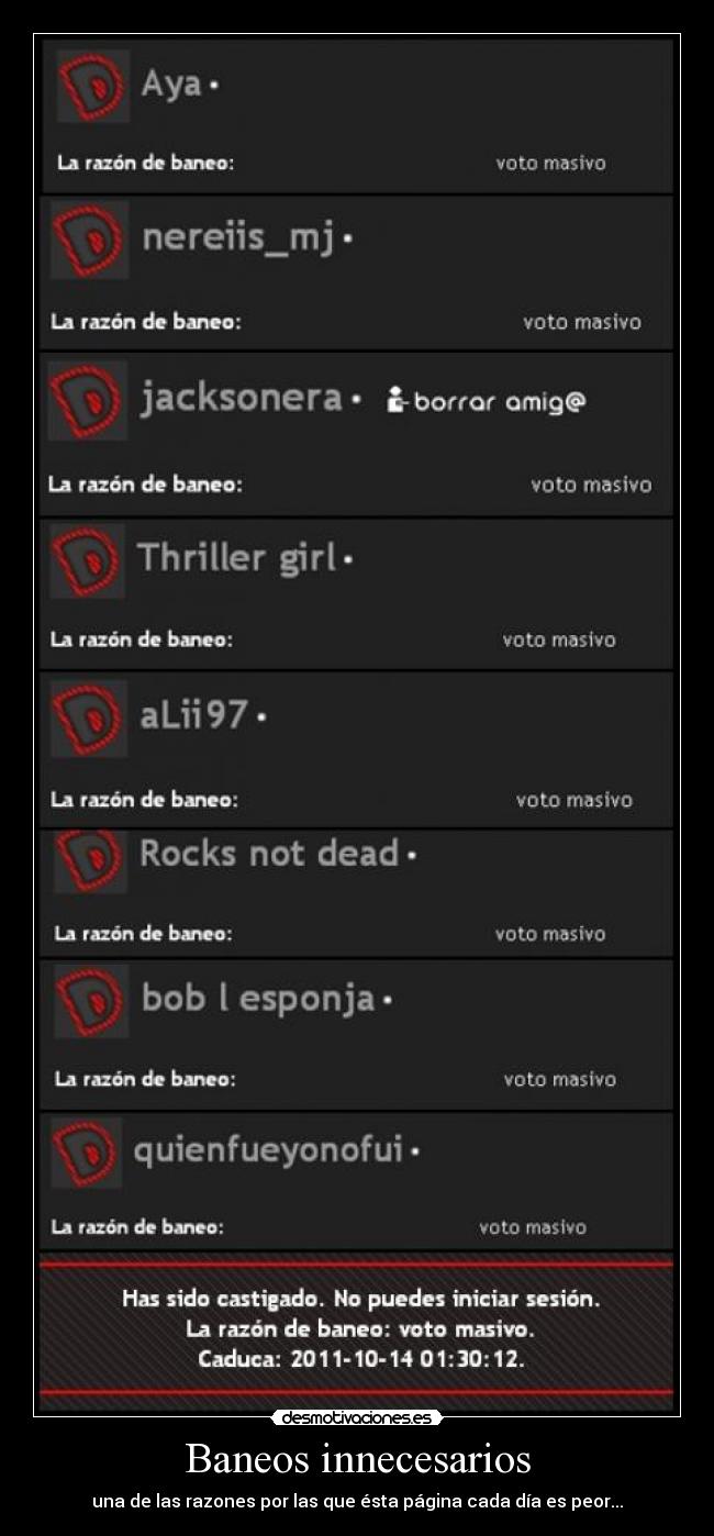 Baneos innecesarios - una de las razones por las que ésta página cada día es peor...