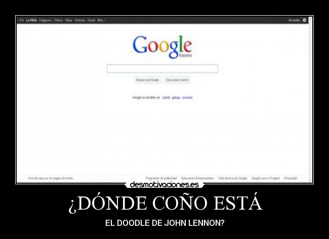 ¿DÓNDE COÑO ESTÁ - EL DOODLE DE JOHN LENNON?