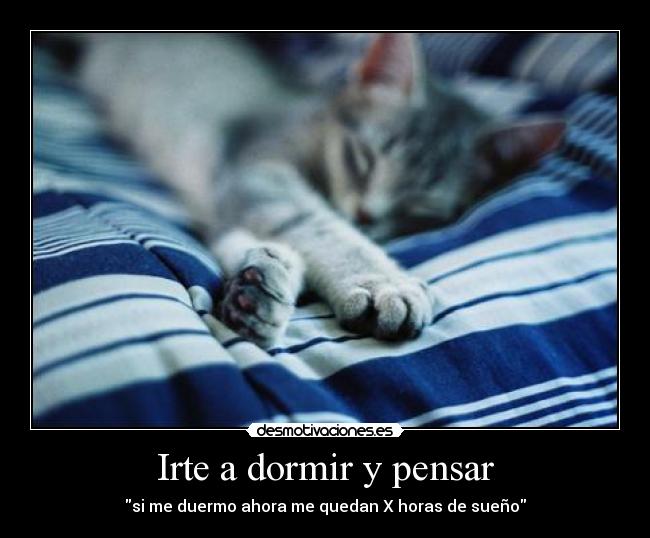 Irte a dormir y pensar - 