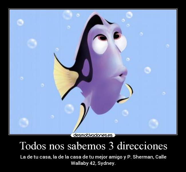 Todos nos sabemos 3 direcciones -