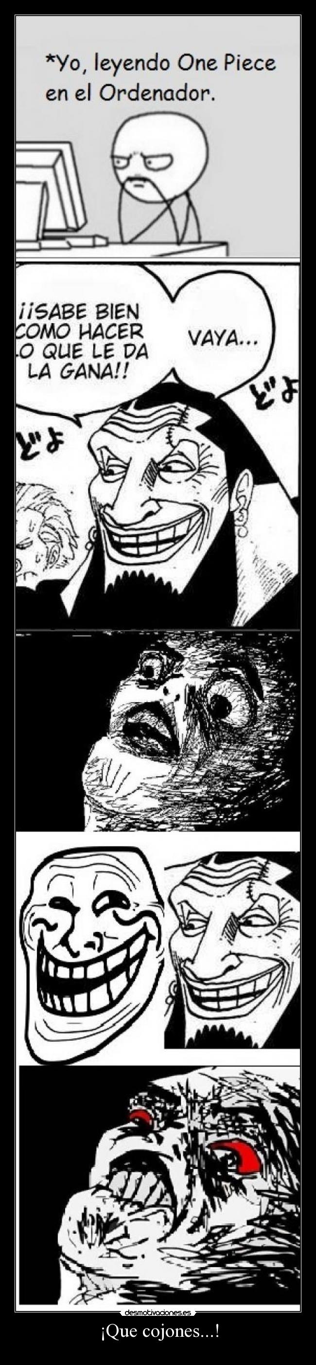 carteles trollface encontrado manga one piece desmotivaciones