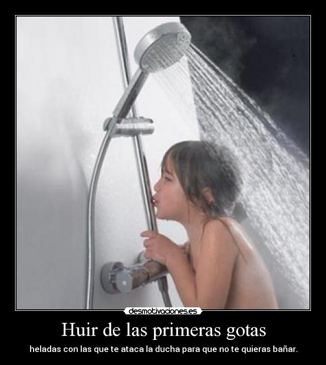 Huir de las primeras gotas - 