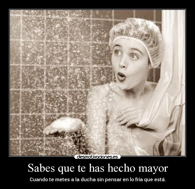 carteles ducha mayor pensar fria desmotivaciones