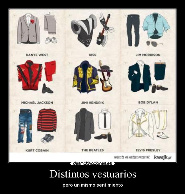 Distintos vestuarios - 