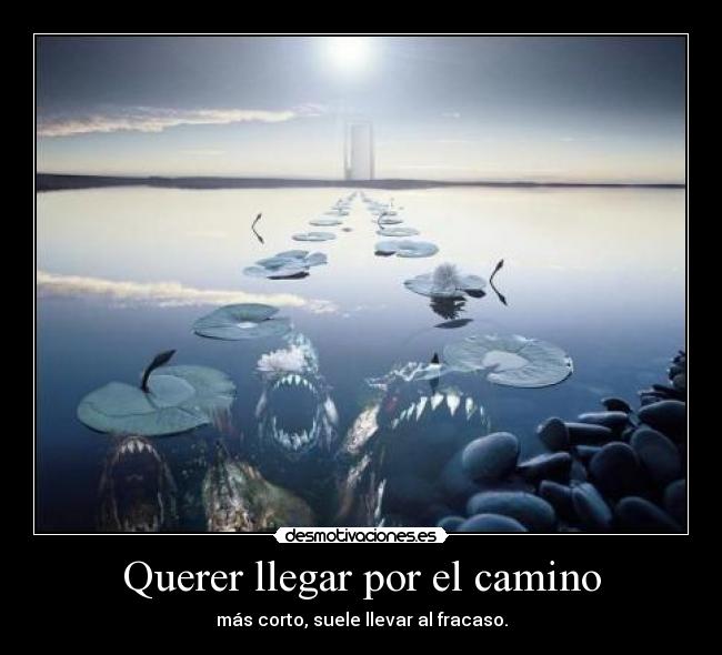 Querer llegar por el camino -