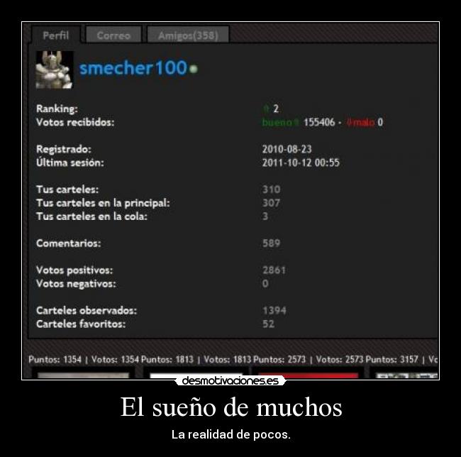 El sueño de muchos - La realidad de pocos.