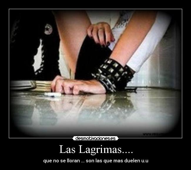 Las Lagrimas.... - que no se lloran ... son las que mas duelen u.u