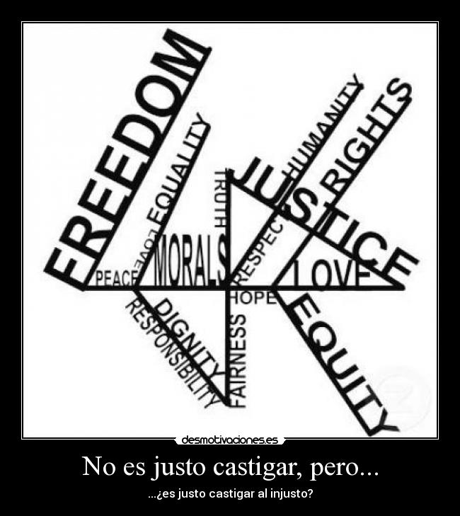 No es justo castigar, pero... - ...¿es justo castigar al injusto?