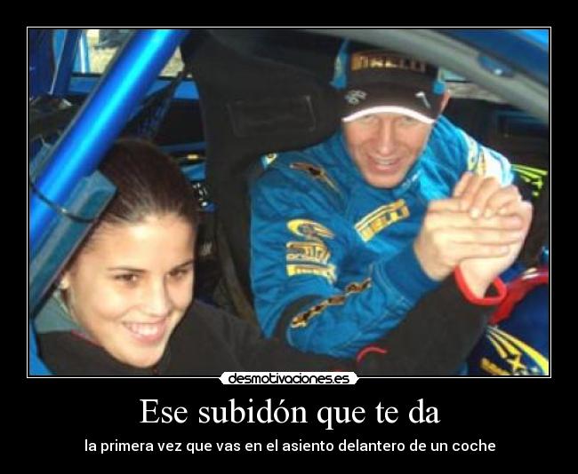 Ese subidón que te da - la primera vez que vas en el asiento delantero de un coche