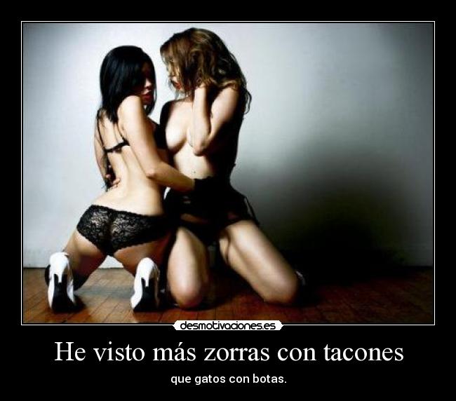 He visto más zorras con tacones - que gatos con botas.