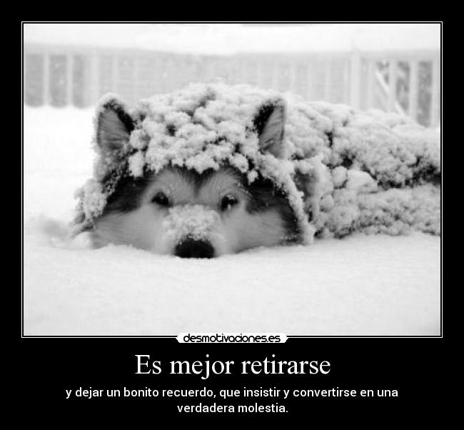Es mejor retirarse -